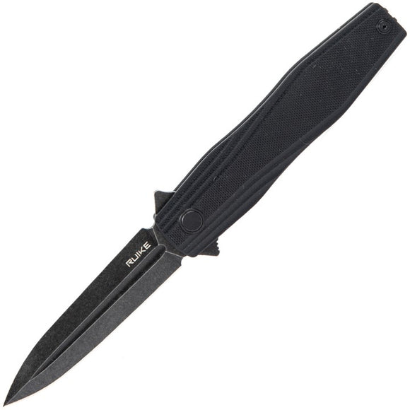 RUIKE P188 Linerlock Black G10 Folding D2 Steel Spear Pt Pocket Knife P188B