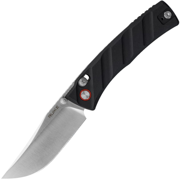 RUIKE P856B Crossbar Lock Black G10 Folding 14C28N Drop Pt Pocket Knife P856B