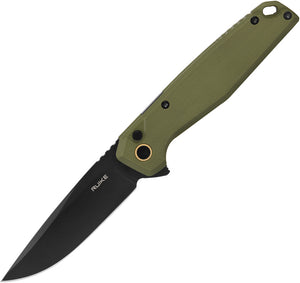 RUIKE P873 Button Lock OD Green G10 Folding 14C28N Sandvik Pocket Knife P873G