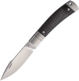 Rike Knife Slip Joint Black Carbon Fiber Folding Bohler M390 Pocket Knife 01BLKCF