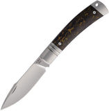 Rike Knife Slip Joint Gold Carbon Fiber Folding Bohler M390 Pocket Knife 01GCF