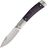 Rike Knife Slip Joint Purple Carbon Fiber Folding Bohler M390 Pocket Knife 01PCF