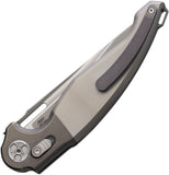 Rike Knife Predator 2 Crossbar Lock Gray Titanium Folding M390 Pocket Knife PRED2P