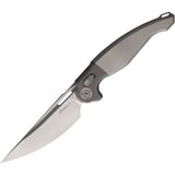 Rike Knife Predator 2 Crossbar Lock Gray Titanium Folding M390 Pocket Knife PRED2P