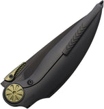 Rike Knife Predator Framelock Black DLC Titanium Folding M390 Pocket Knife PREDATORB