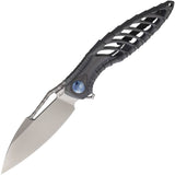 Rike Knife Thor 6 Framelock Dark Gray Titanium Folding M390 Pocket Knife THOR6MDG