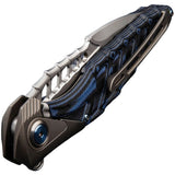 Rike Knife Thor 7 BB Linerlock Black & Blue G10 & Gray Titanium Folding 154CM Knife THOR7TIG10BB