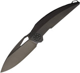 Rike Knife Tissot 2 Linerlock Black Titanium Folding Bohler M390 Pocket Knife TISSOT02B