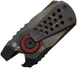 Rike Knife Venom Dark Gray Titanium Folding M390 Multi Tool Pocket Knife KVENOM