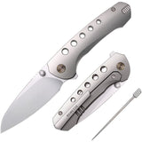 REMETTE Bee Framelock Gray Titanium Folding Bohler M390 Pocket Knife 31022