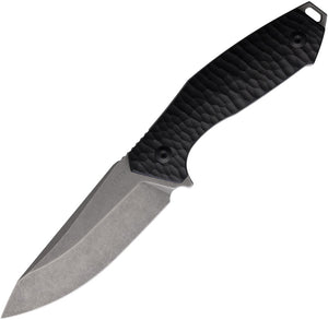 REMETTE Allosaurus Black G10 Stonewash D2 Steel Fixed Blade Knife w/ Sheath TASB