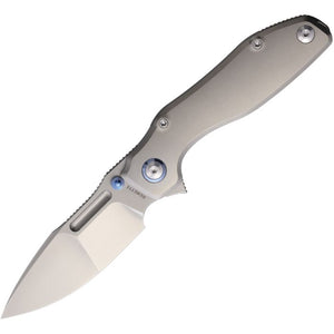 REMETTE RT-TwoFace Framelock Gray Titanium Folding Bohler M390 Knife DSTFA