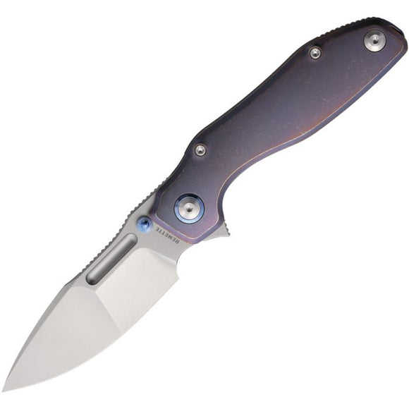 REMETTE RT-TwoFace Framelock Purple Titanium Folding Bohler M390 Knife DSTFB