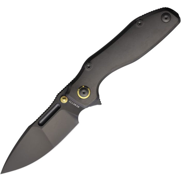 REMETTE RT-TwoFace Framelock Black Titanium Folding Bohler M390 Knife DSTFD
