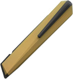 REMETTE Eligo Double Detent Slip Joint Gold Titanium Folding Bohler M390 Pocket Knife TEGB3