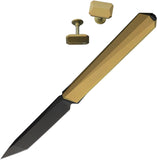 REMETTE Eligo Double Detent Slip Joint Gold Titanium Folding Bohler M390 Pocket Knife TEGB3
