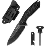 REMETTE Allosaurus Black G10 D2 Steel Fixed Blade Knife w/ Kydex Sheath TFB1