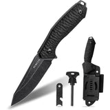 REMETTE Allosaurus Black G10 D2 Steel Fixed Blade Knife w/ Kydex Sheath TFB1