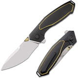 REMETTE Kingfisher Framelock Black Titanium Folding Bohler M390 Pocket Knife KF2