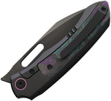 REMETTE RT-Orca Button Framelock Black Titanium & Jazzy Carbon Fiber Folding M390 Knife ORCAJYD