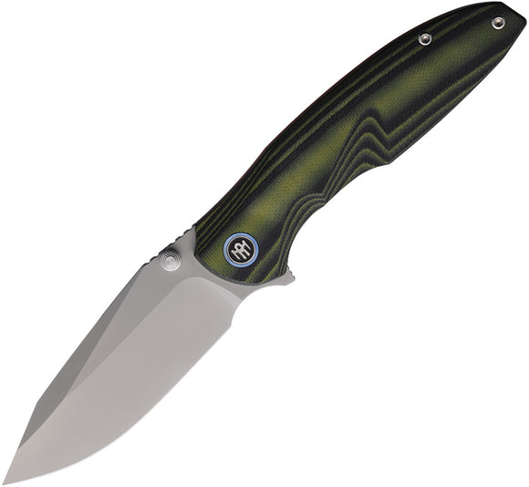 REMETTE Cool Whale Linerlock Black & Green G10 Folding 14C28N Pocket Knife RTCLG1