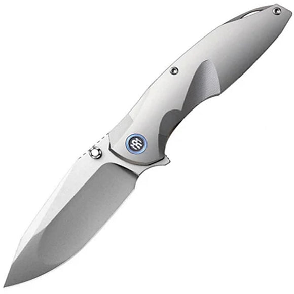 REMETTE Cool Whale Framelock Gray Titanium Folding Bohler M390 Knife RTCLT1