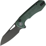 REMETTE Camel Button Linerlock Green Micarta Folding 14C28N Pocket Knife RTCMLE