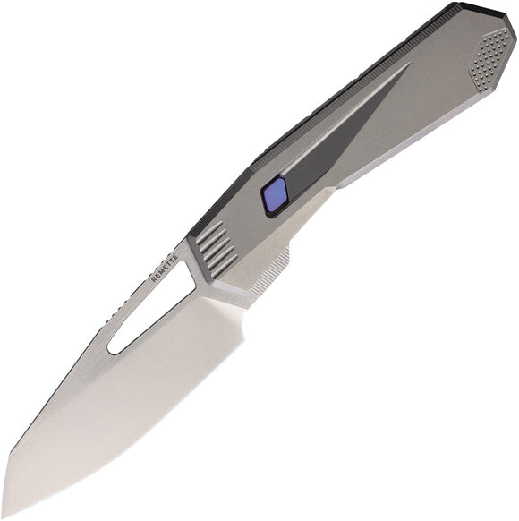 REMETTE Agile Peregrine Falcon Linerlock Gray Titanium Folding M390 Knife RTCZG