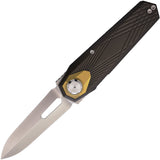 REMETTE RT-Infinite Power Button Lock Black & Gold Titanium Folding M390 Knife RTIPA