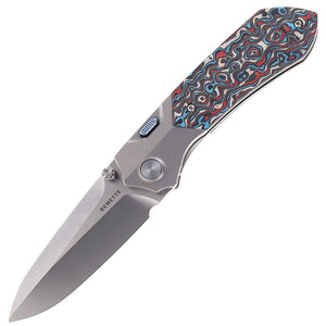 REMETTE RTPT Framelock & Button Lock Titanium & Nebula Carbon Fiber Folding M390 Pocket Knife RTPTA