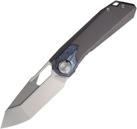 REMETTE RT-Peregrine Falcon Dark Gray & Lightning Strike Titanium Folding M390 Knife RTT1TGX