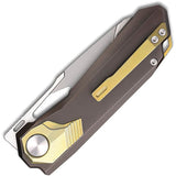 REMETTE RT Peregrine Falcon Button Lock Dark Gray Titanium Folding Bohler M390 Knife T1B