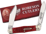 Robeson Swellcenter Moose Red Jigged Bone Folding Stainless Pocket Knife B622225
