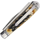 Roper Knives Trapper Burnt Jigged Bone Folding Carbon Steel Pocket Knife 0002CBW