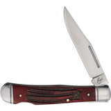 Roper Knives Lockback Trapper Red Jigged Bone Folding Carbon Steel Knife 0005CRB
