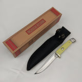 Rough Rider Small Hunter Yellow 440 Stainless Clip Pt Fixed Blade Knife 1034