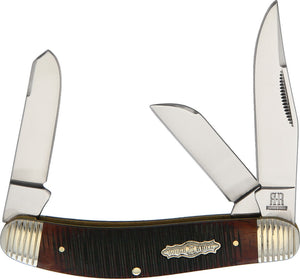 Rough Ryder All-Stripe Sowbelly 3-Blade Folding Pocket Knife 1975