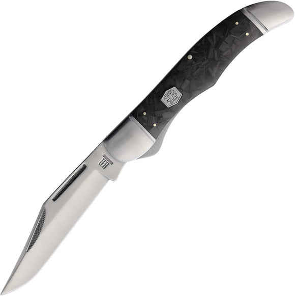 Rough Rider Hunter Midnight Ice Carbon Fiber Folding Stainless Pocket Knife 1999