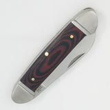 Rough Ryder Canoe Slip Joint Black & Red G10 Folding Stainless Pocket Knife 2297