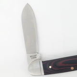 Rough Ryder Canoe Slip Joint Black & Red G10 Folding Stainless Pocket Knife 2297