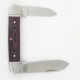 Rough Ryder Canoe Slip Joint Black & Red G10 Folding Stainless Pocket Knife 2297