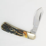 Rough Ryder Cotton Sampler Cinnamon Stag Bone Folding Pocket Knife 2426