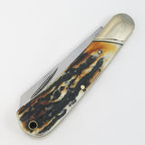 Rough Ryder Cotton Sampler Cinnamon Stag Bone Folding Pocket Knife 2426