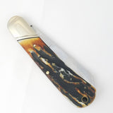 Rough Ryder Cotton Sampler Cinnamon Stag Bone Folding Pocket Knife 2426