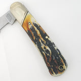 Rough Ryder Cotton Sampler Cinnamon Stag Bone Folding Pocket Knife 2426