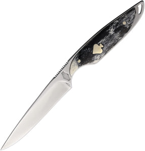 Rough Ryder Streamline Appaloosa Smooth Bone Stainless Fixed Blade Knife 2490