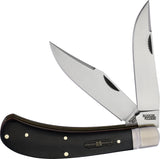 Rough Ryder Bearhead Saddlehorn Black Pakkawood Folding Pocket Knife 2571