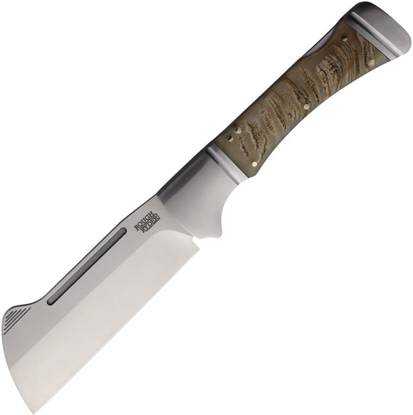 Rough Ryder Big Horn Lockback Ram's Horn Folding Stainless Cleaver Pocket Knife 2589