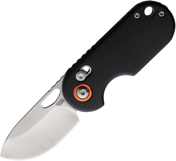 Rough Ryder Slide Lock Black Aluminum Folding Stainless Steel Pocket Knife 2594