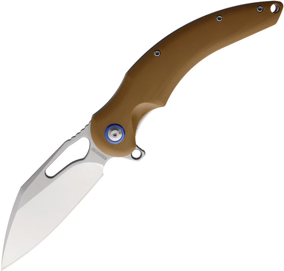 Rough Ryder Linerlock Tan G10 Folding Stainless Steel Pocket Knife 2596